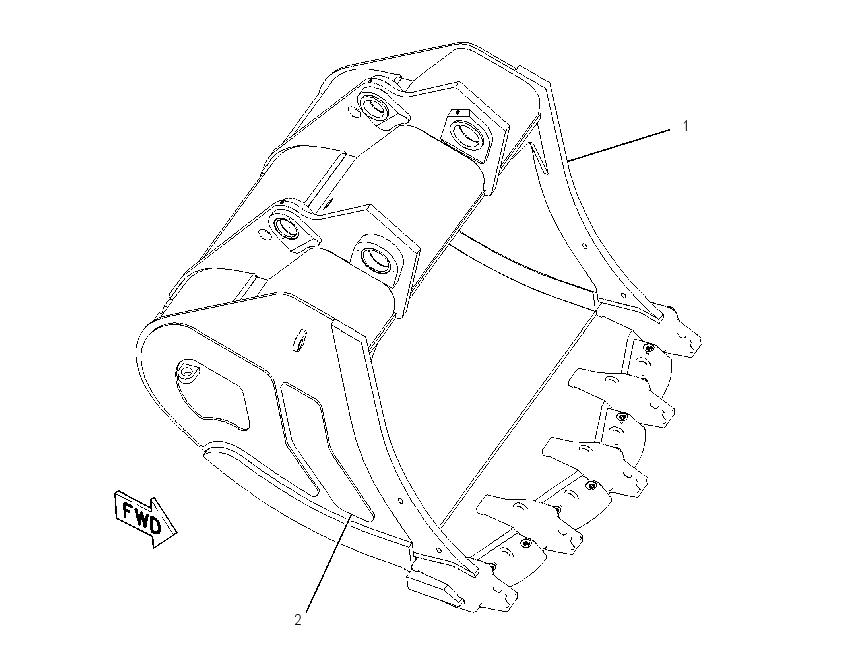 BUCKET AS-MASS EXCAVATOR 1382501 CAT