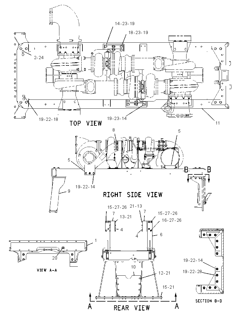 SUPPORT GP-TURBOCHARGER 1215801 CAT