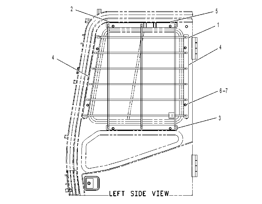 GUARD GP-CAB DOOR 1332182 CAT