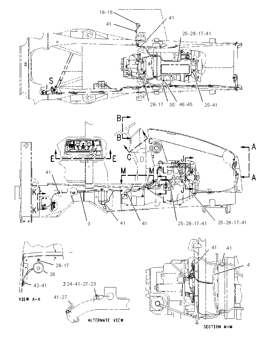 Проводка машины 9R9871 CAT