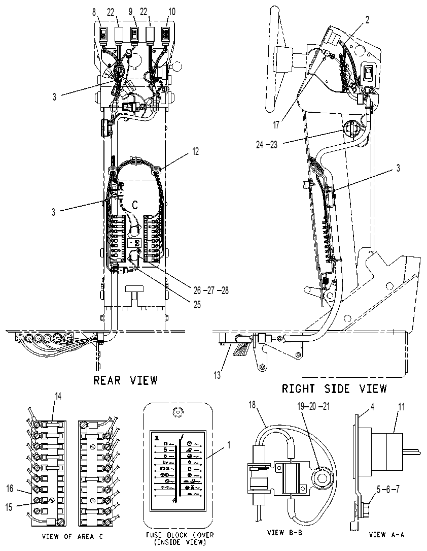 WIRING GP-STEERING CONSOLE 8X8773 CAT