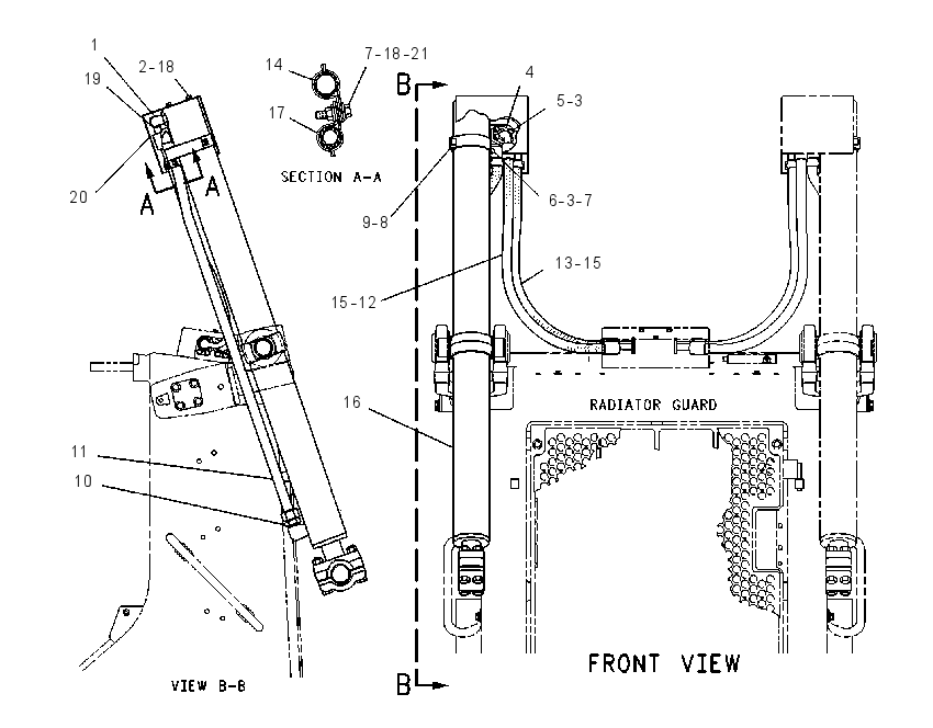 LIFT CYLINDER AND LINES GROUP 1268464 CAT