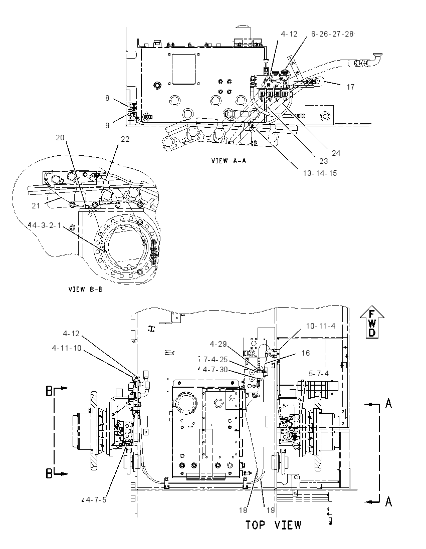 LINES GP-BRAKE & SHIFT 1152284 CAT