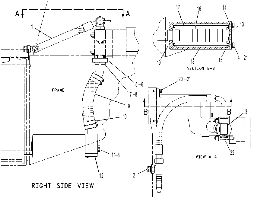 Трубопроводы насоса 9U1225 CAT