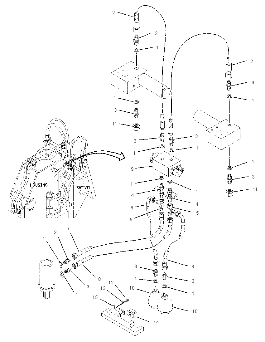 LINES GP-ROTATOR CYLINDER 1443773 CAT