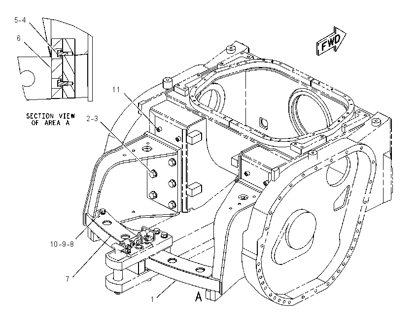 FRAME GP-DRAWBAR 3W5023 CAT