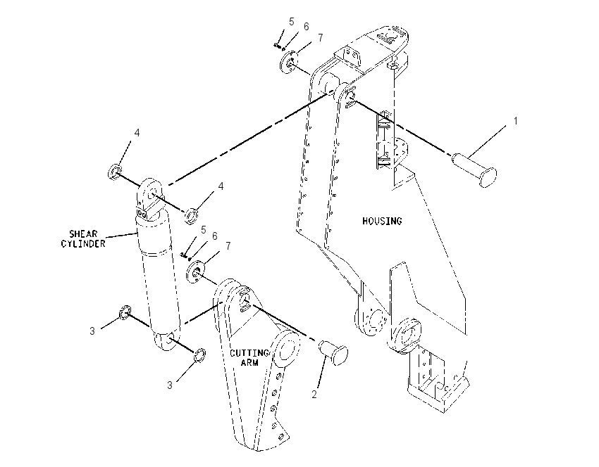 Крепление цилиндра 1444199 CAT
