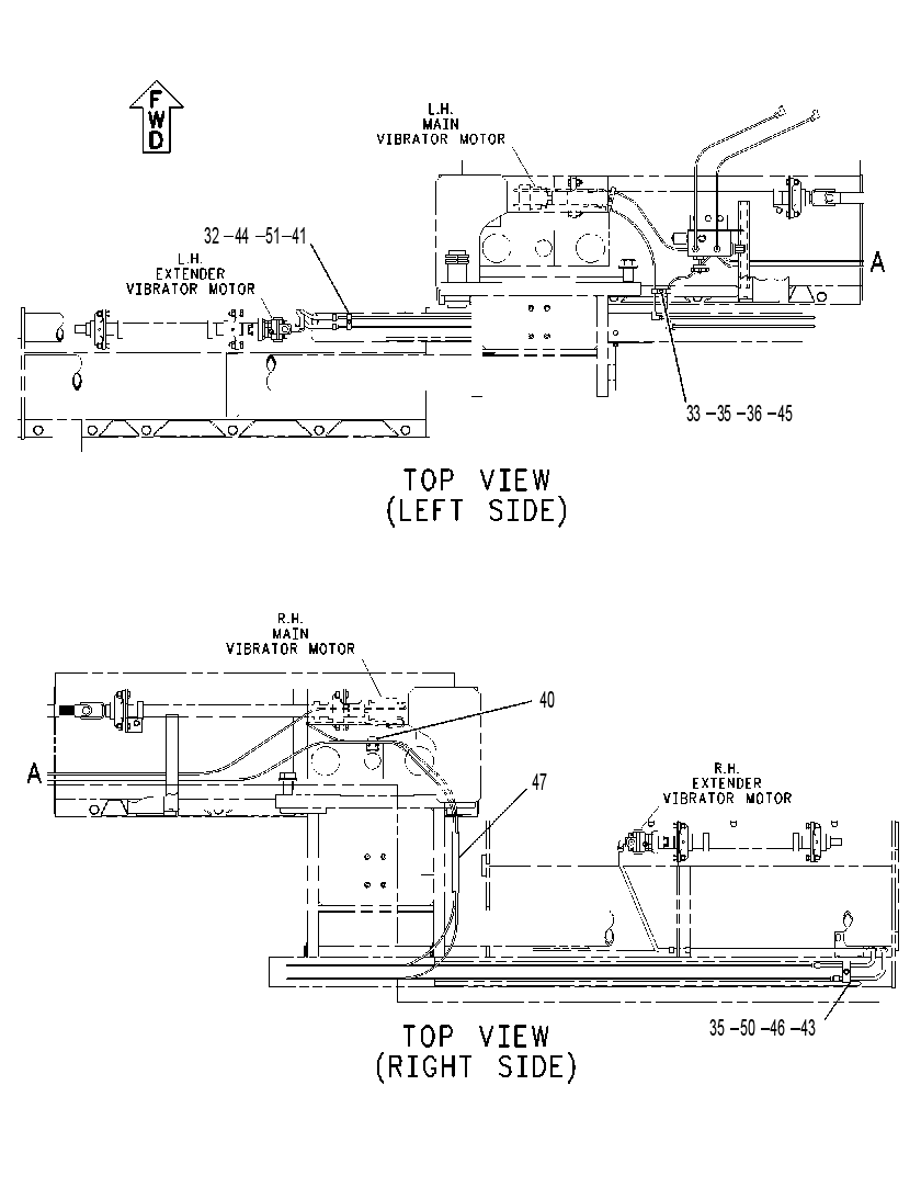 Трубопроводы вибровозбудителя 8I0600 CAT