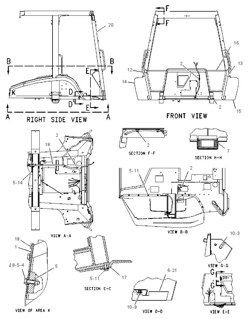 CANOPY GP-OPEN ROPS 1446480 CAT