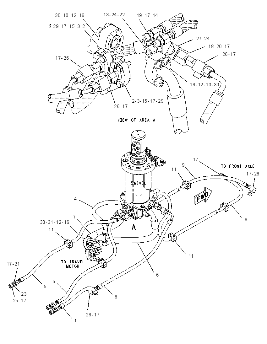 LINES GP-STEER, BRAKE & TRAVEL 1482164 CAT