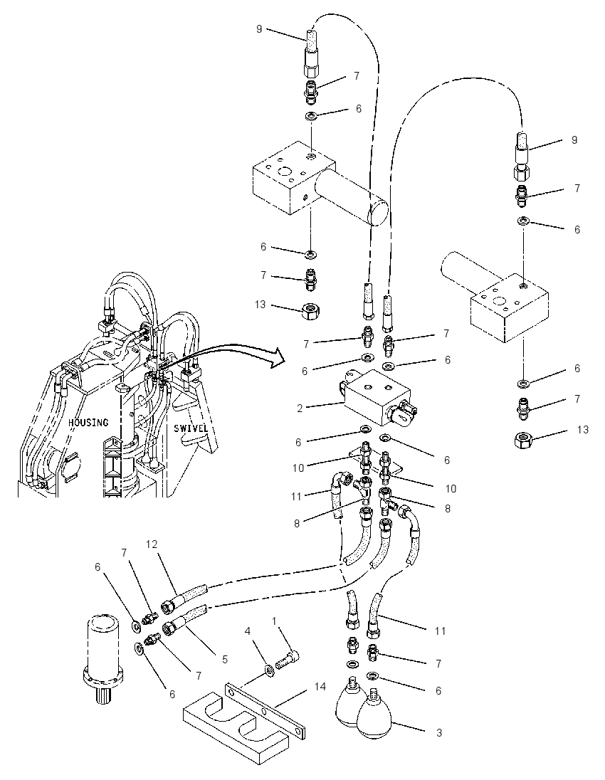 LINES GP-ROTATOR CYLINDER 1444451 CAT
