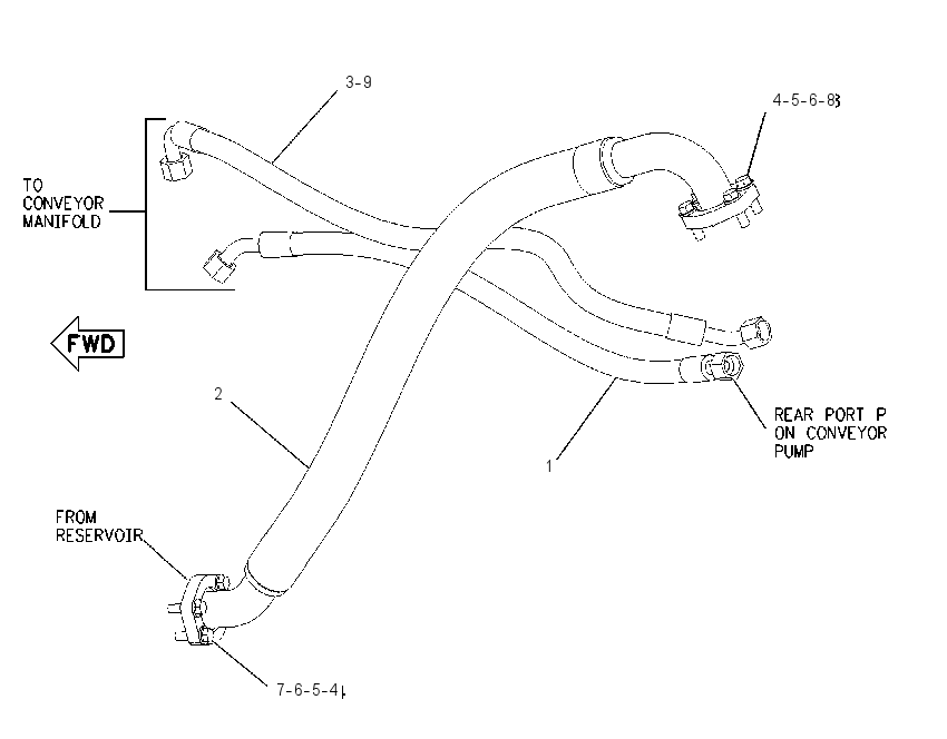 LINES GP-CONVEYOR & FAN PUMP 1313303 CAT