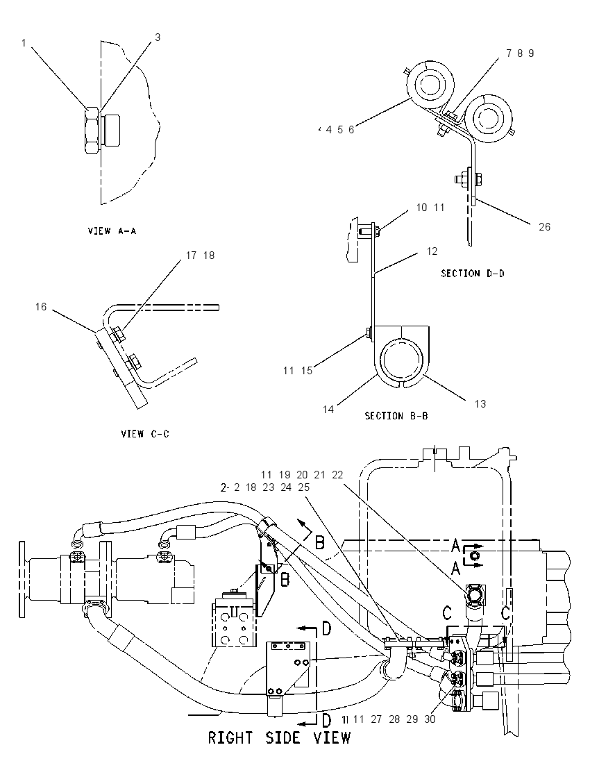 MOUNTING GP-HYDRAULIC LINES 3Q6296 CAT