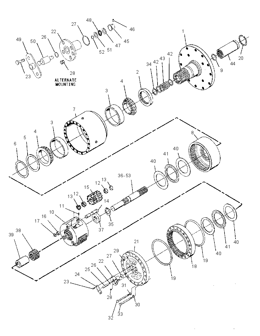Планетарная передача бортового редуктора 8C7017 CAT