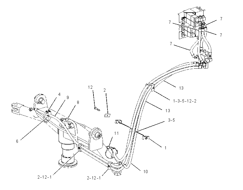 LINES GP-SWING CYLINDER 1313301 CAT
