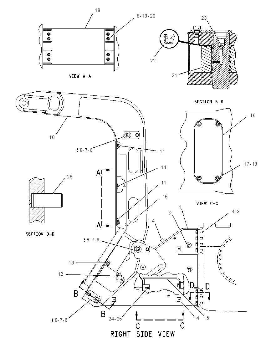 FRAME GP-GRAPPLE 1529880 CAT