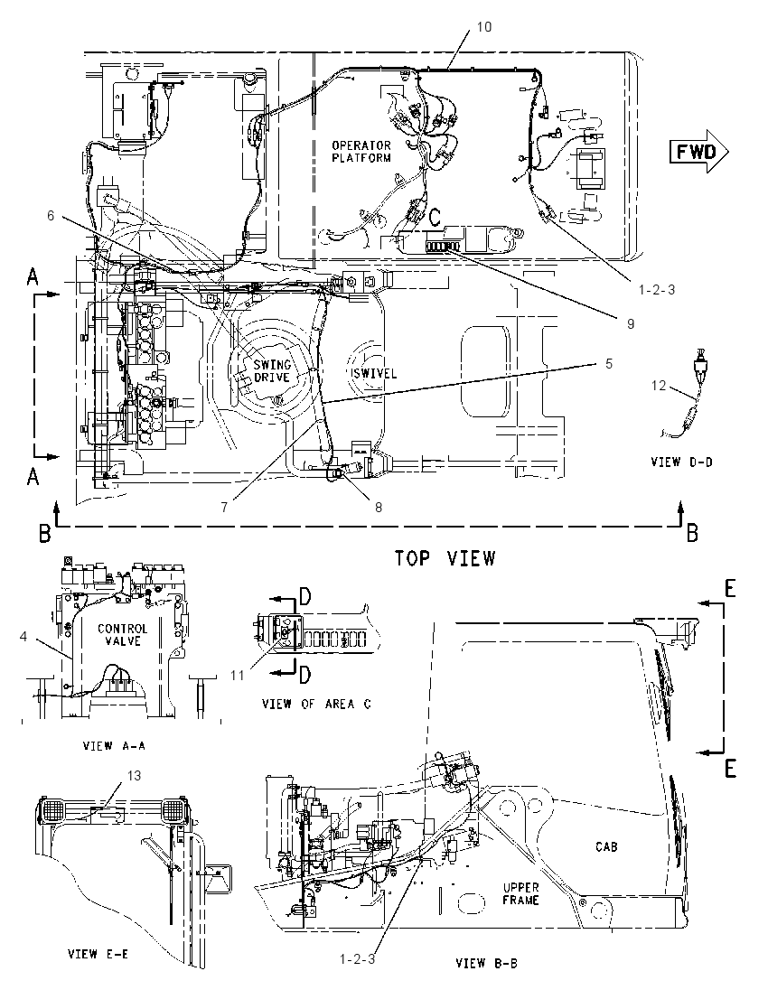WIRING GP-COMBINED FLOW 1287864 CAT