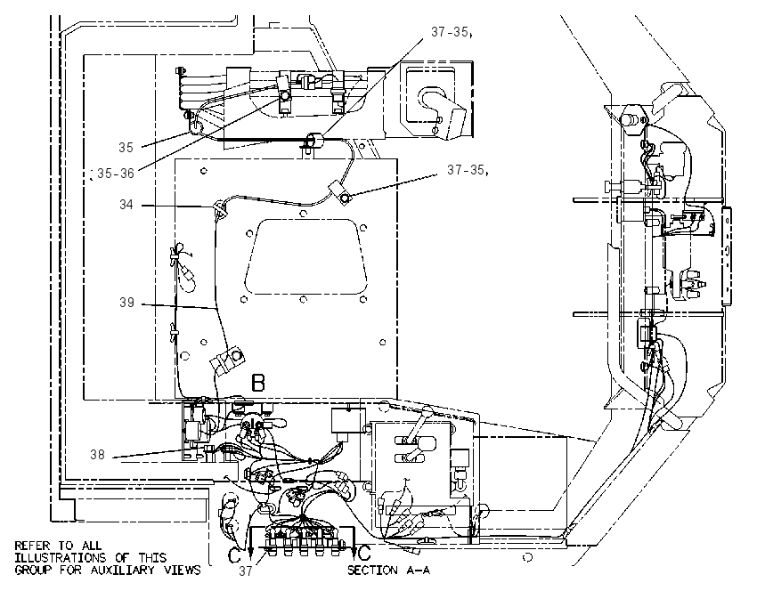 Проводка площадки 4E4508 CAT