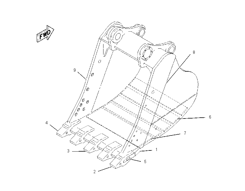 BUCKET AS-MASS EXCAVATOR 1439127 CAT