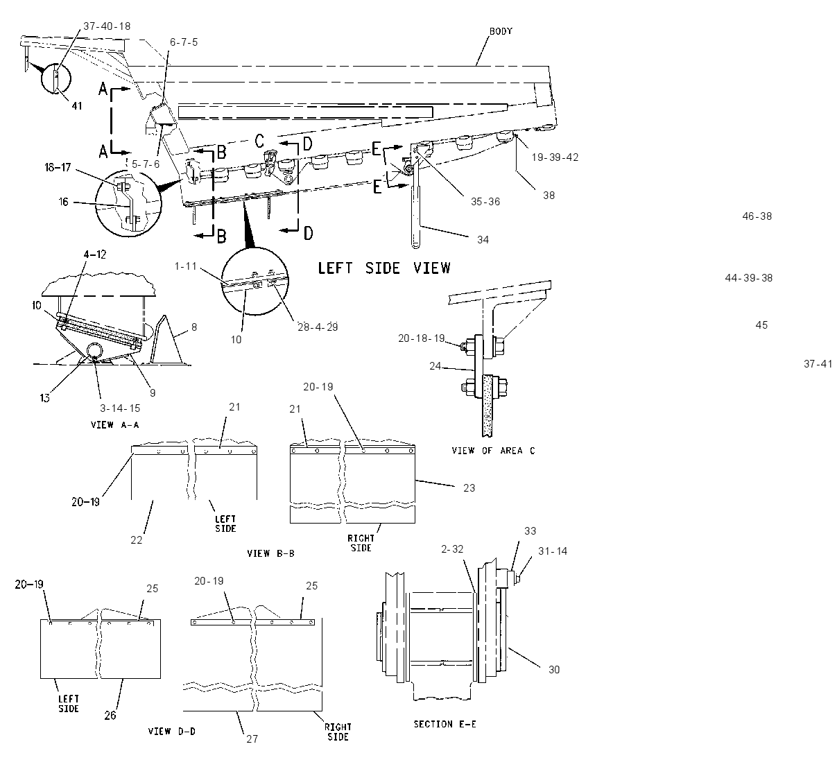 MOUNTING GP-TRUCK BODY 1543756 CAT