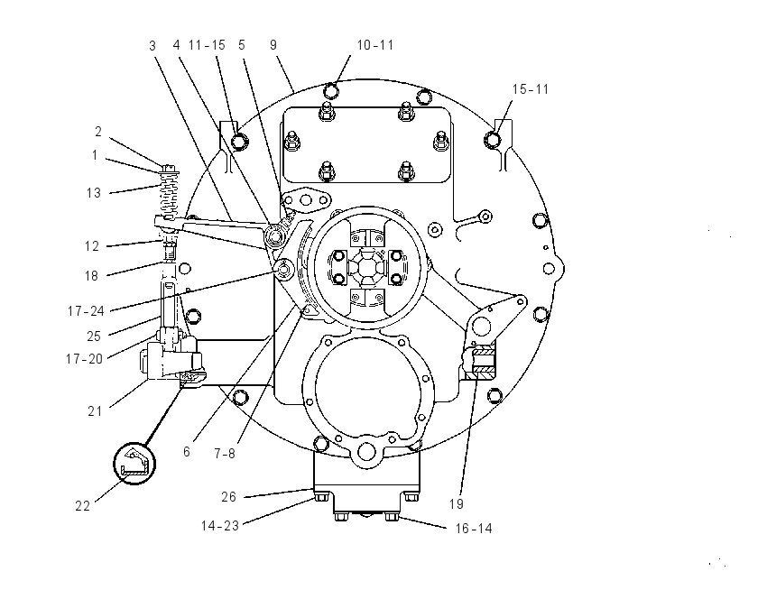 CLUTCH GP-FLYWHEEL 1072469 CAT
