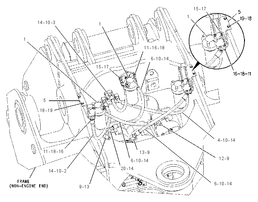 FILTER & LINES GP-CASE DRAIN 1384343 CAT