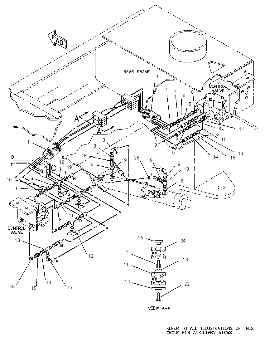 LINES GP-SWING CYLINDER 1G8487 CAT