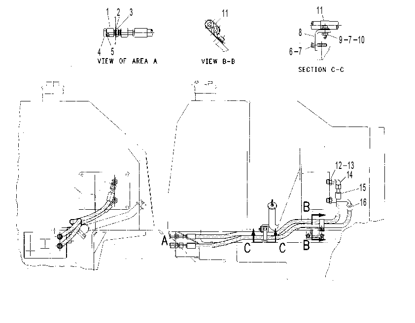 LINES GP-REAR ATTACHMENT 1263692 CAT