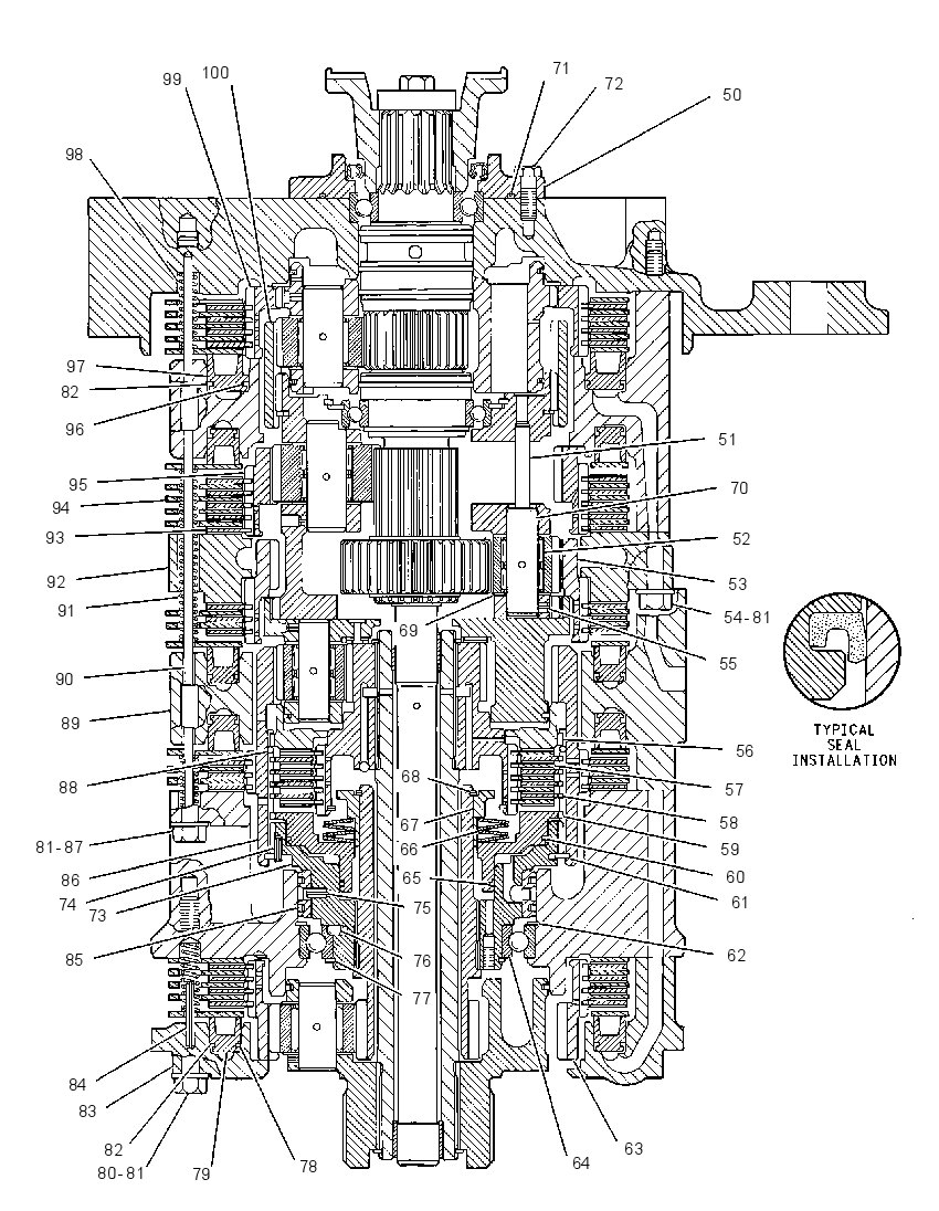 Планетарная передача трансмиссии 9G0363 CAT