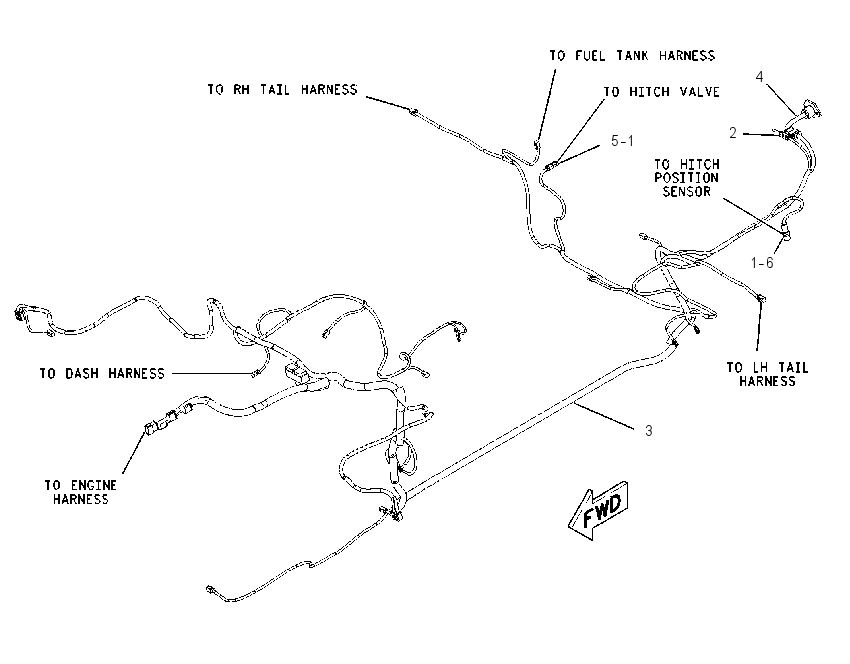 HARNESS GP-CHASSIS 1365589 CAT