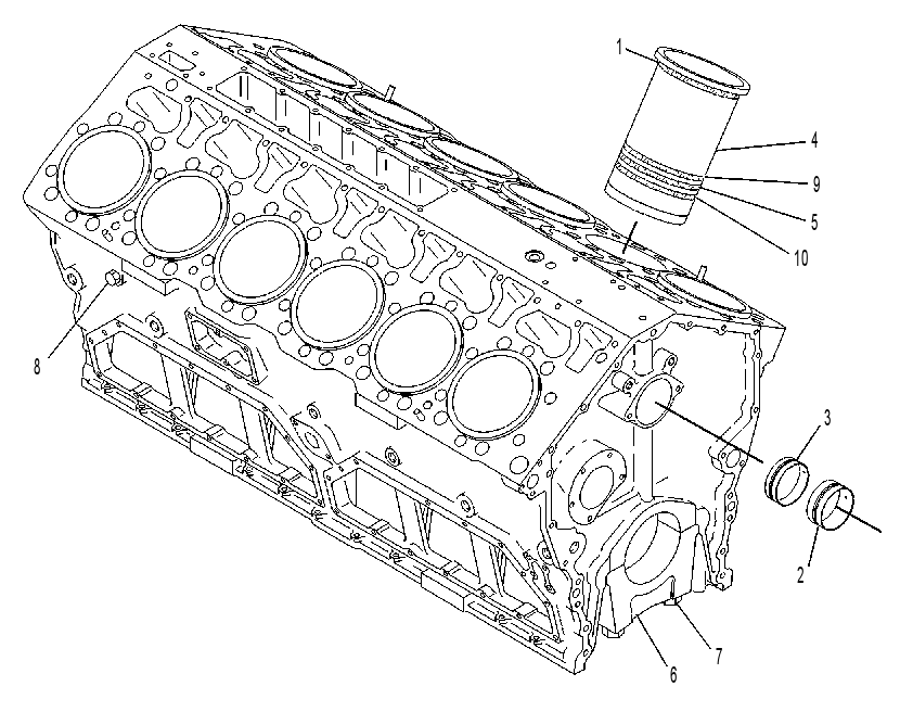 Блок цилиндров в сборе 1261376 CAT