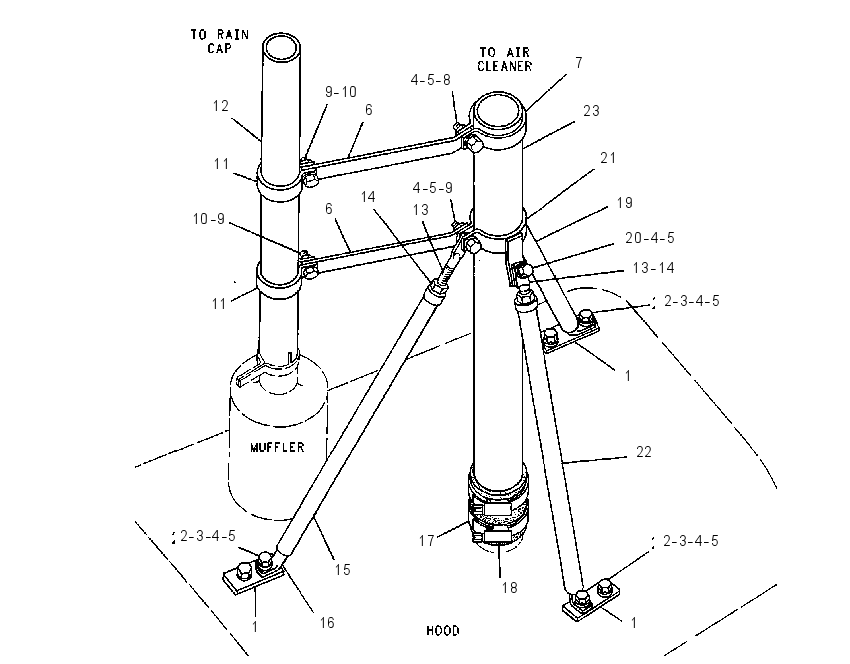 EXTENSION GP-AIR CLEANER 8P7070 CAT