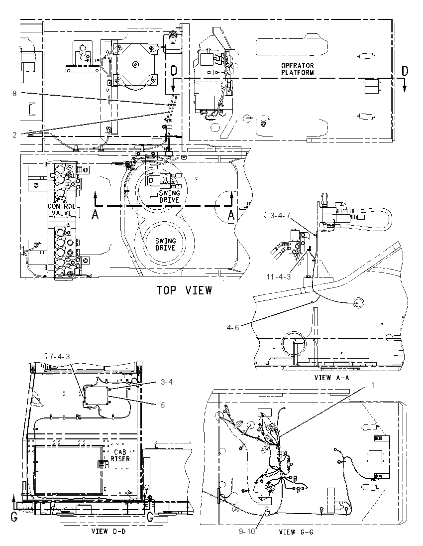 WIRING GP-MATERIAL HANDLER 1523777 CAT