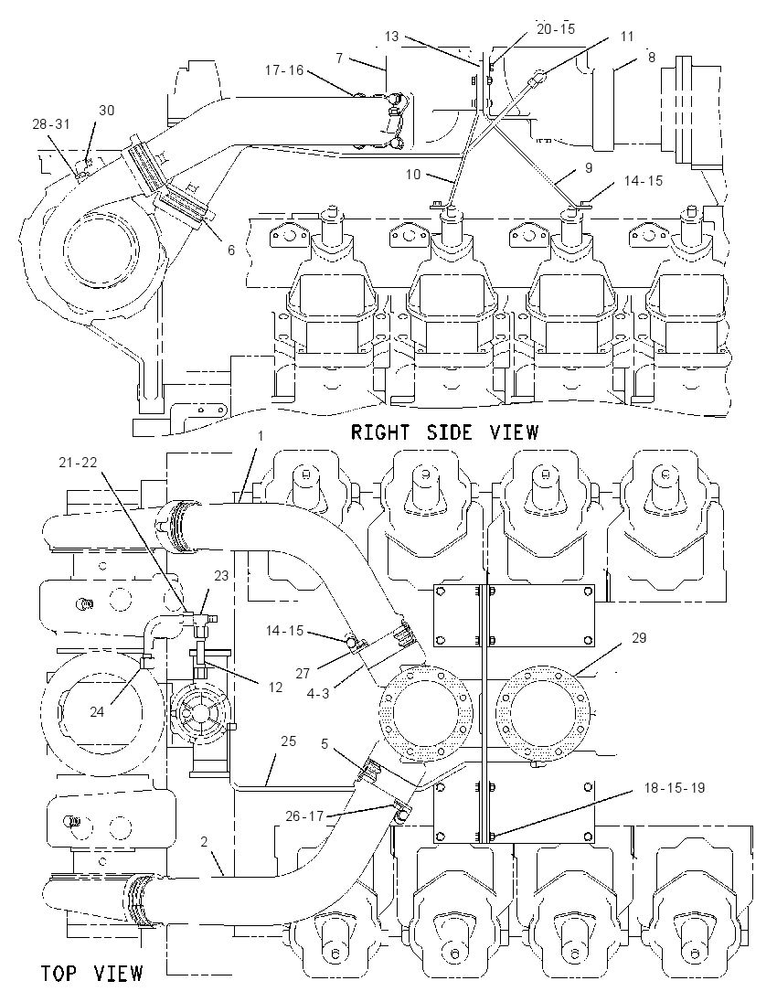 LINES GP-AFTERCOOLER AIR 4W5774 CAT