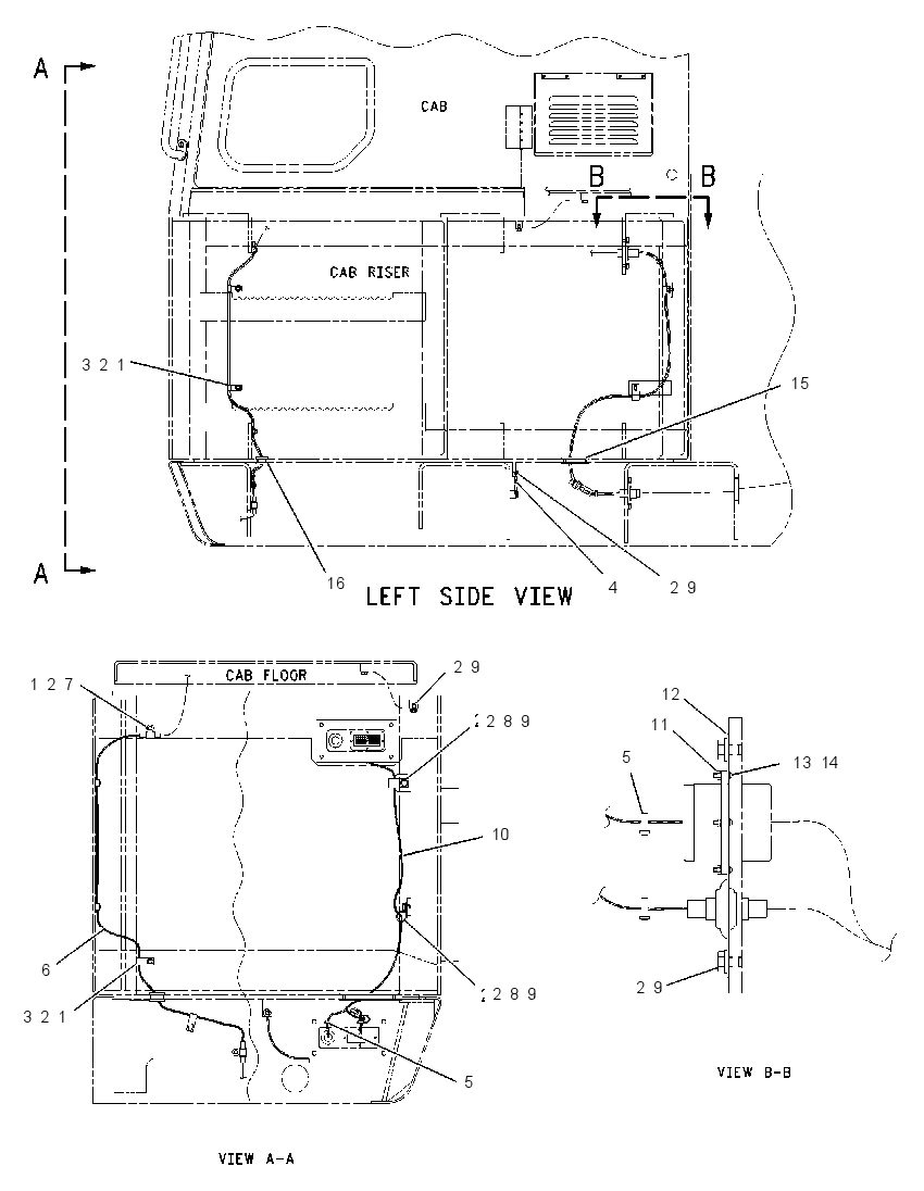 WIRING GP-CAB RISER 1600960 CAT