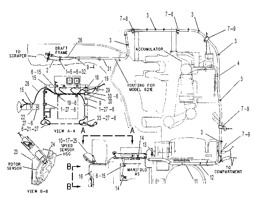 WIRING GP-TRACTOR 8X1610 CAT