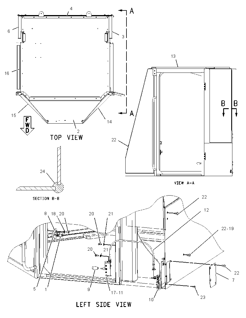 Кабина закрытая с ROPS 1461672 CAT