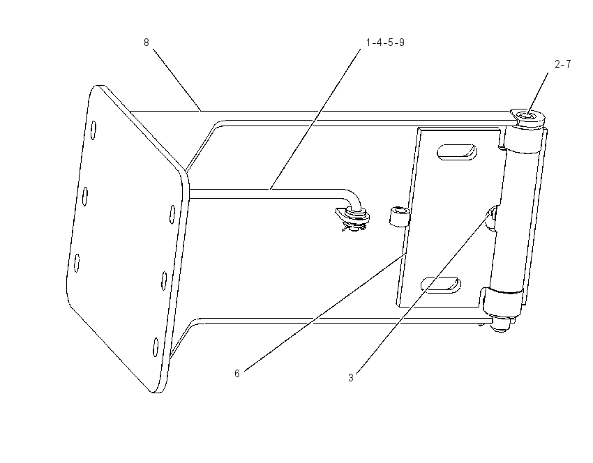 HINGE GP-ROADING FENDER 1459849 CAT