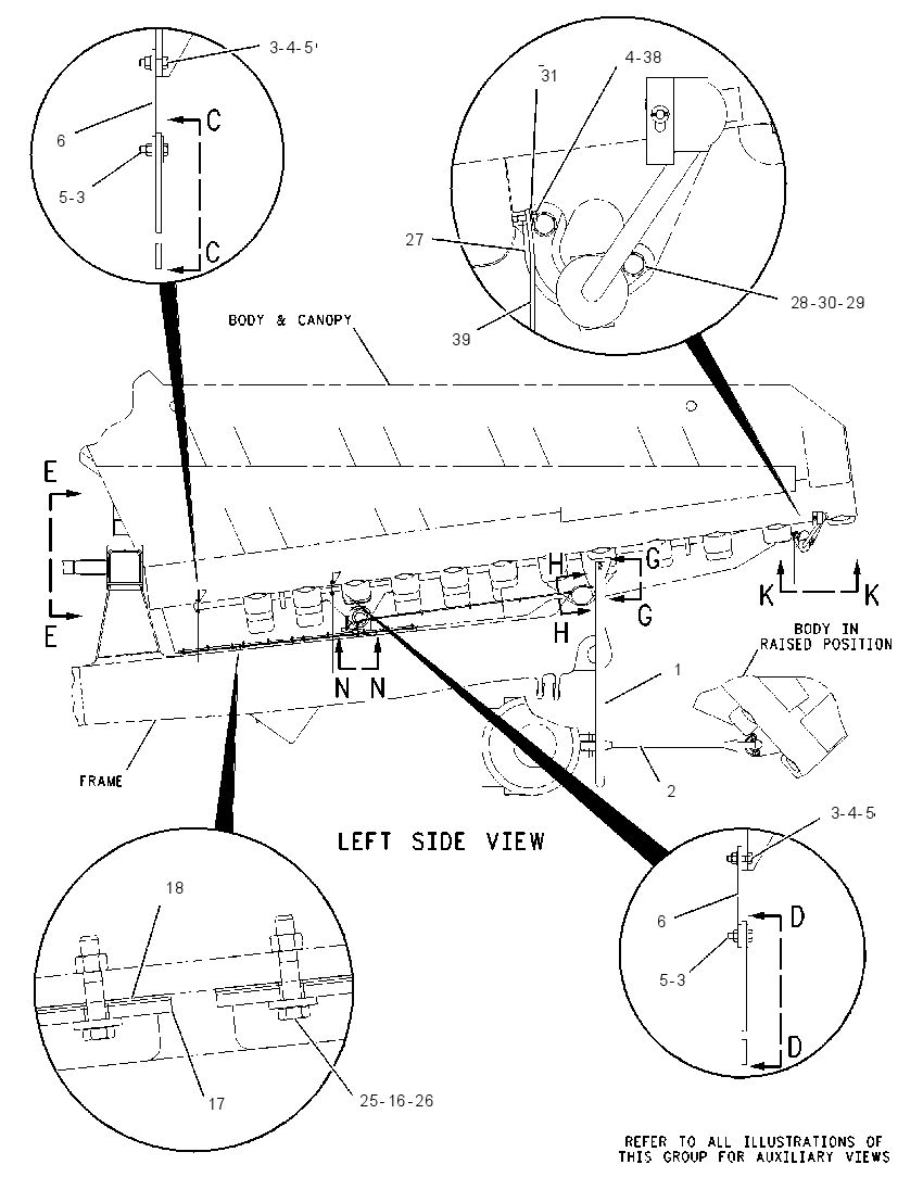 MOUNTING GP-TRUCK BODY 1543758 CAT