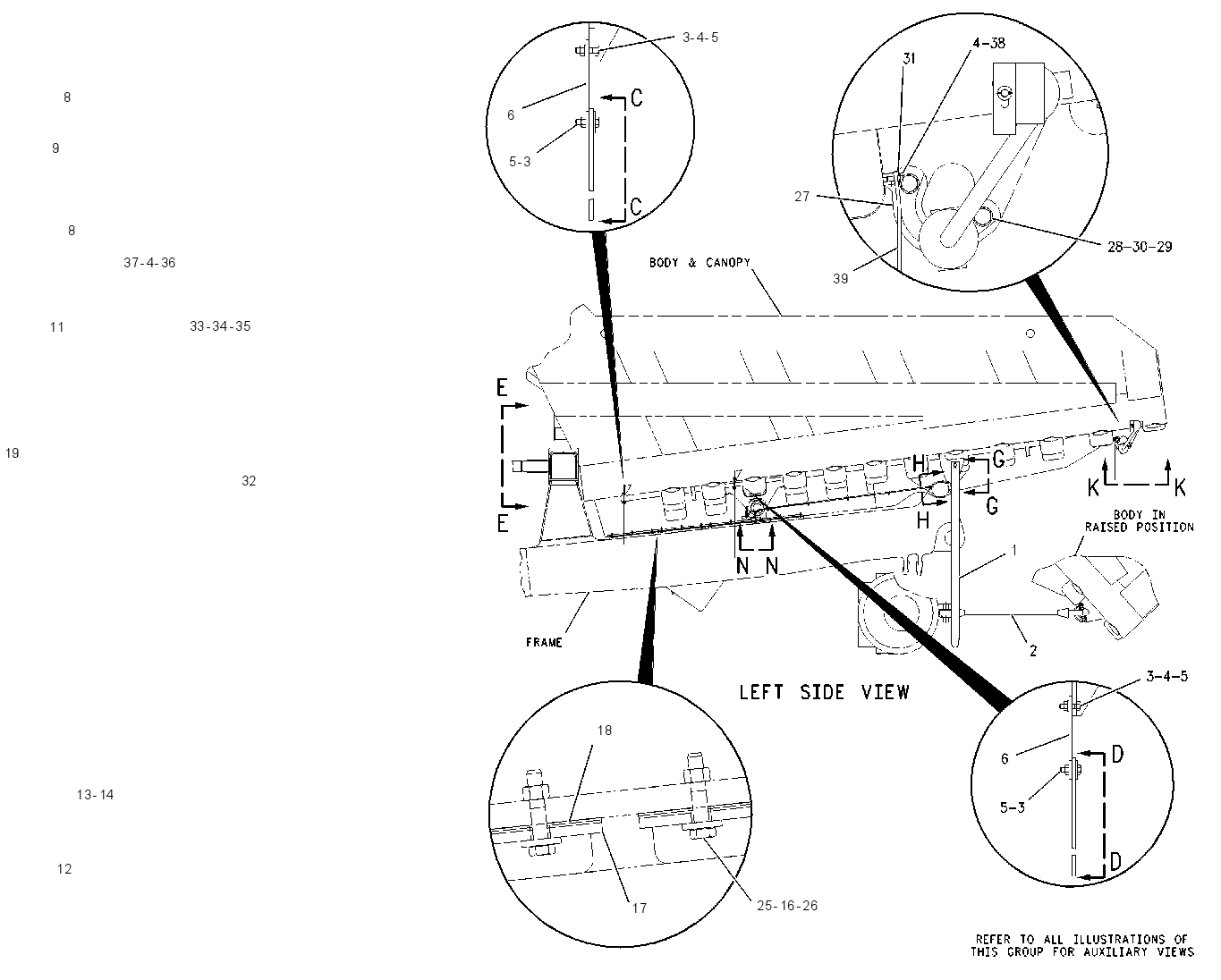 MOUNTING GP-TRUCK BODY 1444156 CAT
