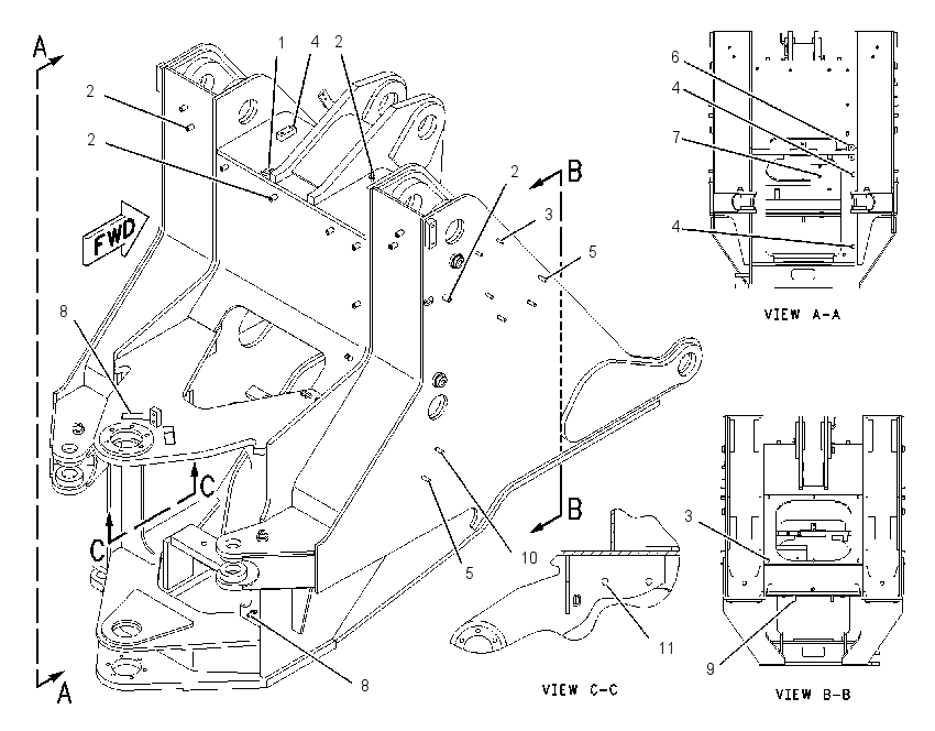 FRAME AS-LOADER 1126308 CAT
