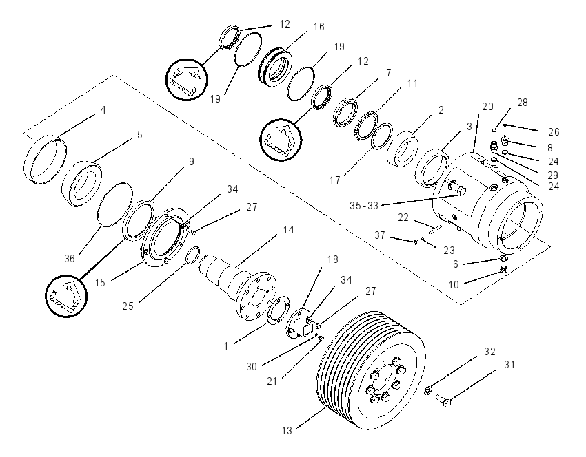 PULLEY GP-LOWER 1616721 CAT