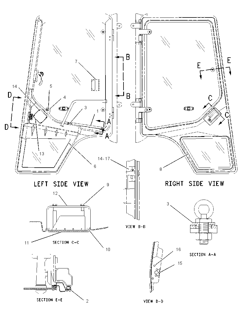 Дверь кабины 1594960 CAT