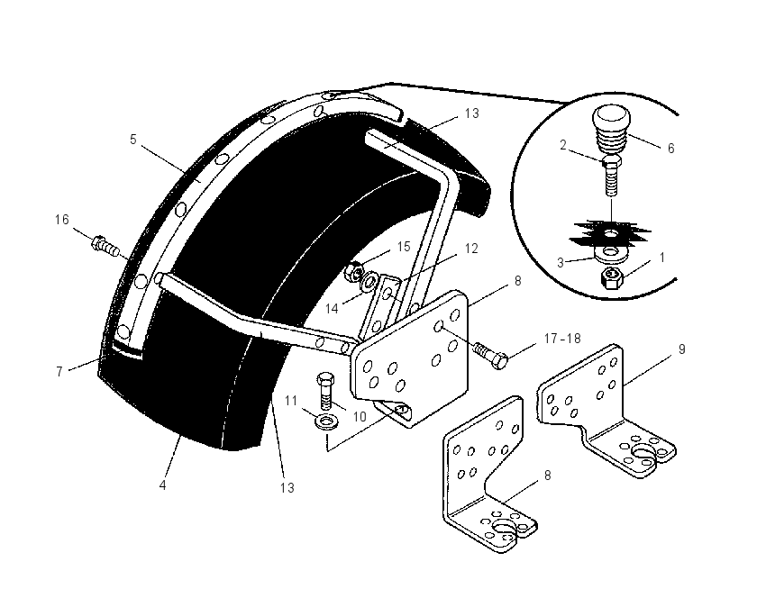 FENDER & MOUNTING GP 1233922 CAT