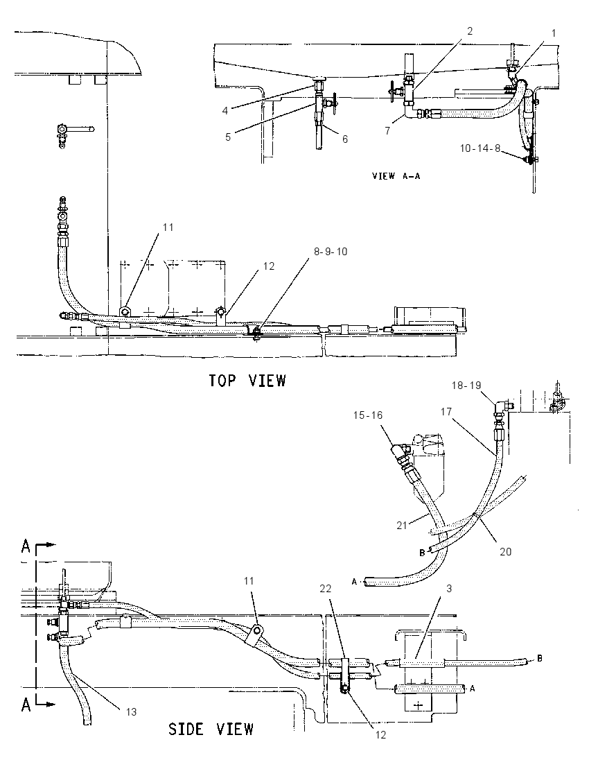 Трубопроводы топливные 9W4785 CAT