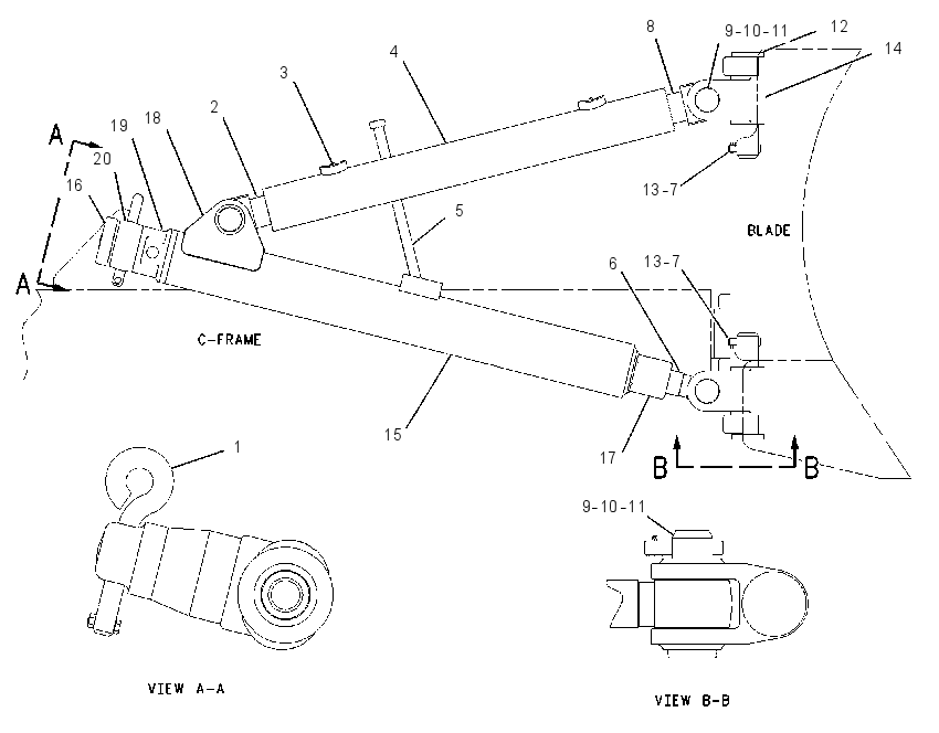 BRACE GP-BULLDOZER 1053127 CAT