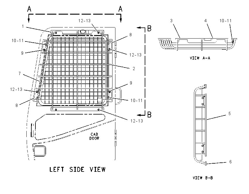 GUARD GP-CAB DOOR 1332184 CAT