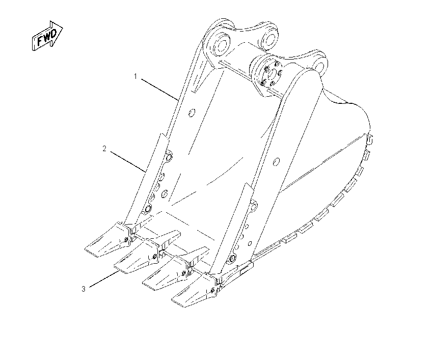 BUCKET AR-HEAVY DUTY ROCK 1552779 CAT