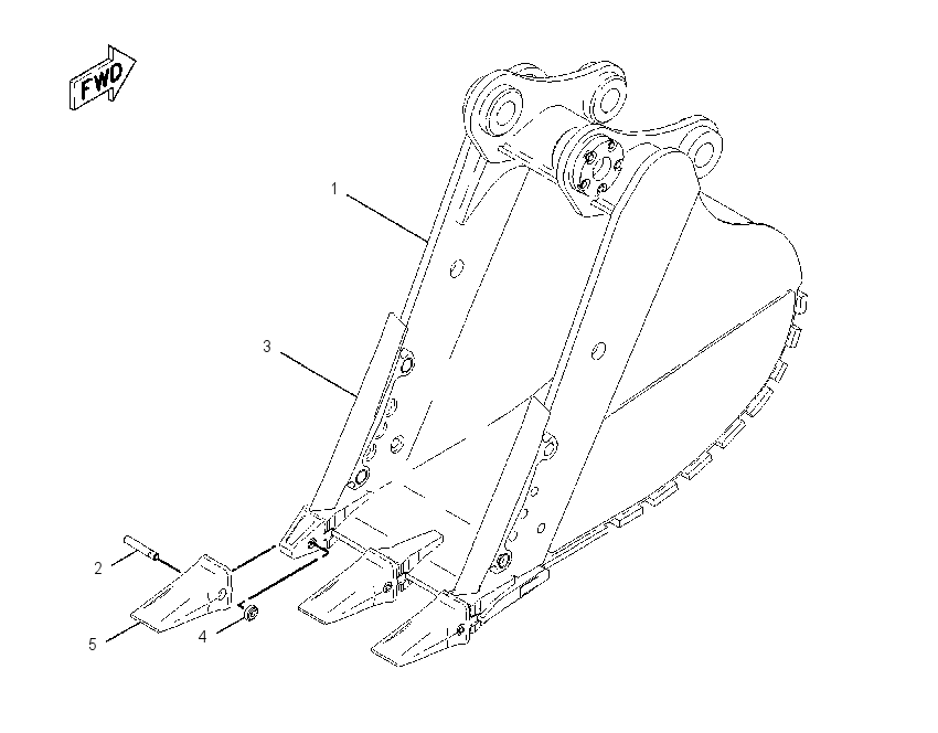 BUCKET AR-HEAVY DUTY ROCK 1636026 CAT