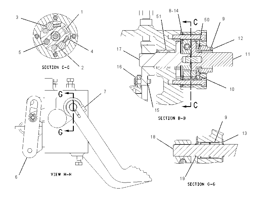 GOVERNOR AND BRAKE PEDAL 1073891 CAT